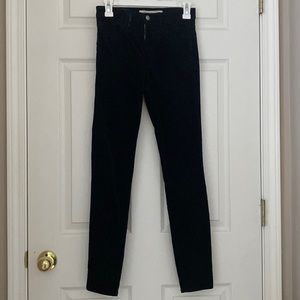 Gap black velvet pants